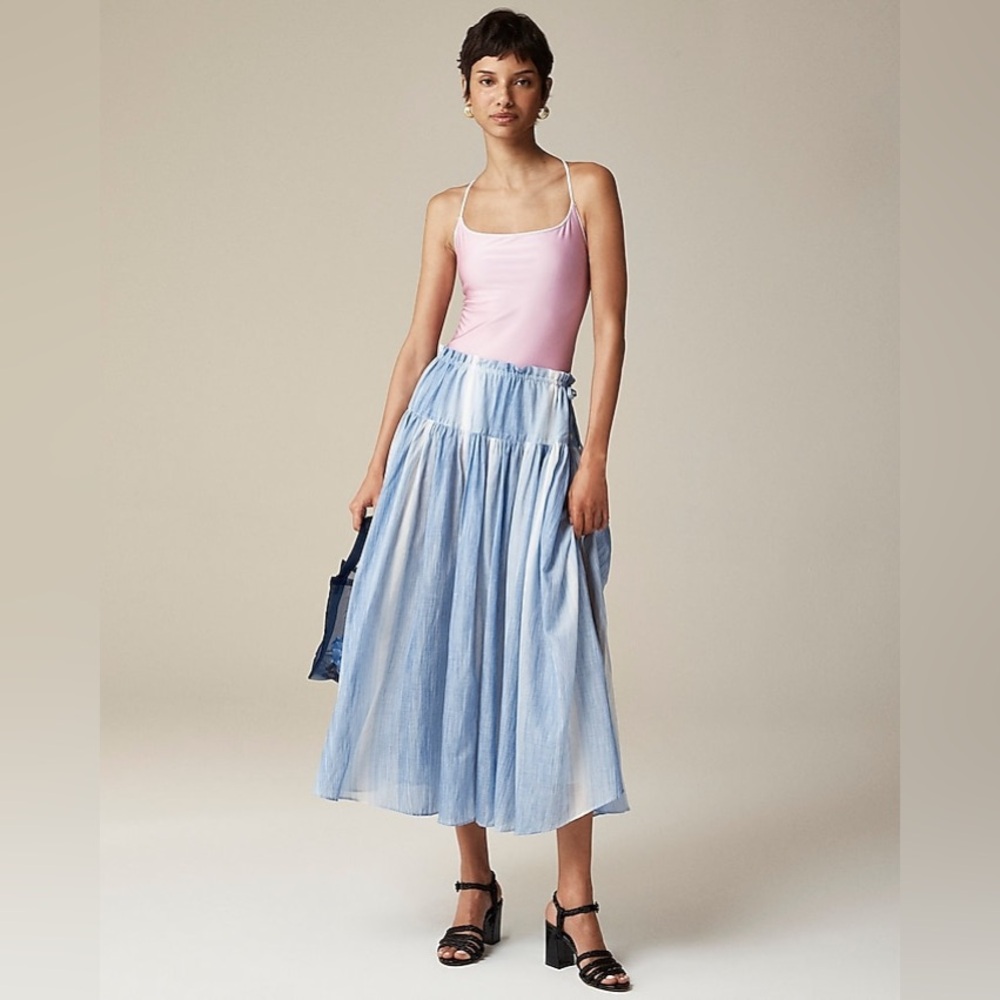J. Crew Maryam nassir zadeh
Light Blue Tiered Maxi Skirt